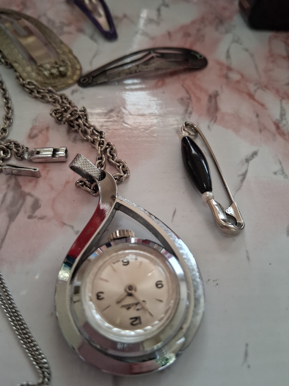 Silver Tone Mixed Jewelry Collection - Assorted Charms and Necklaces - Picture 6 of 12